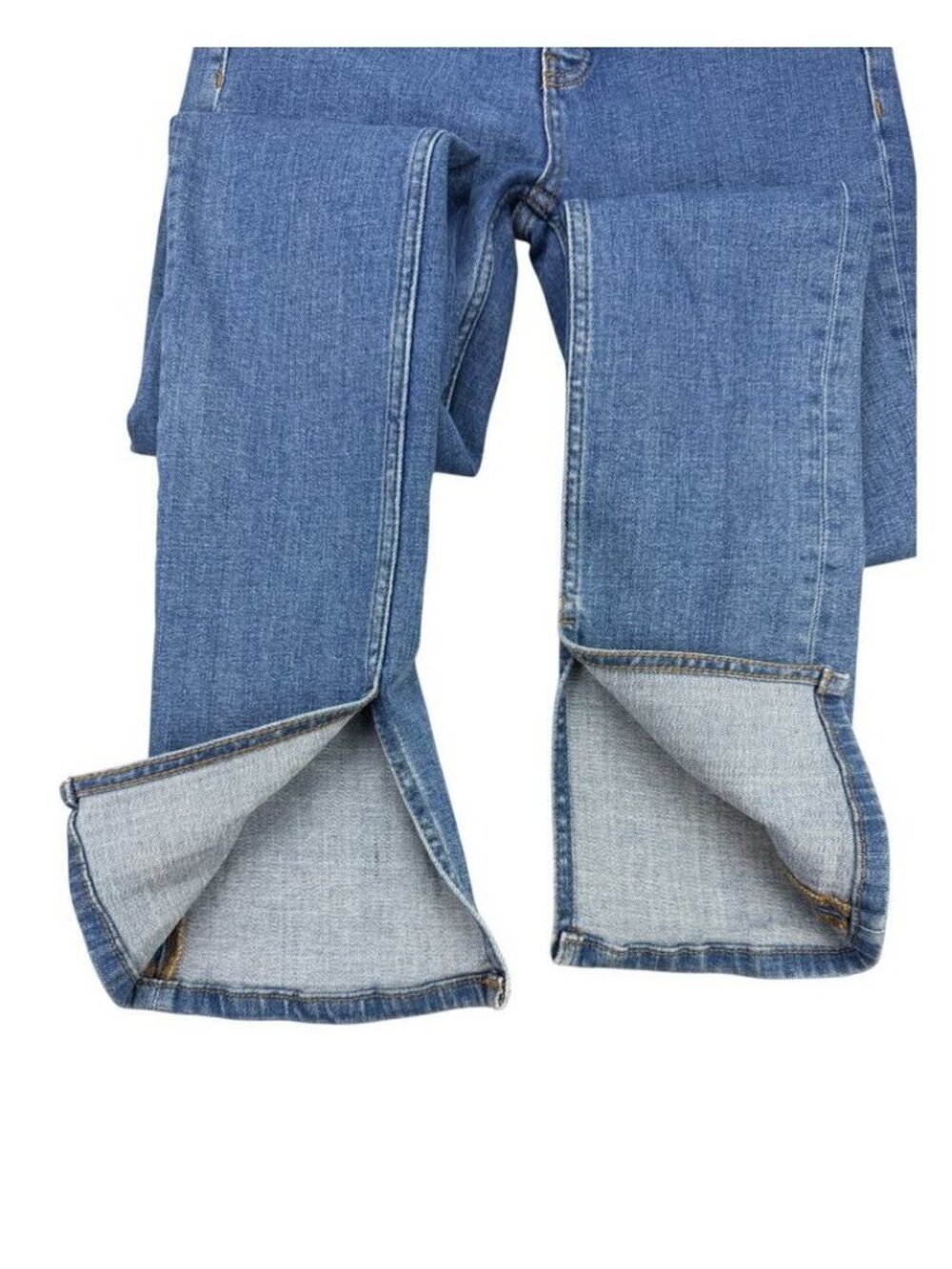 Ganni Mid Rise Side Split Hem Slim Jean - Picture 6 of 8